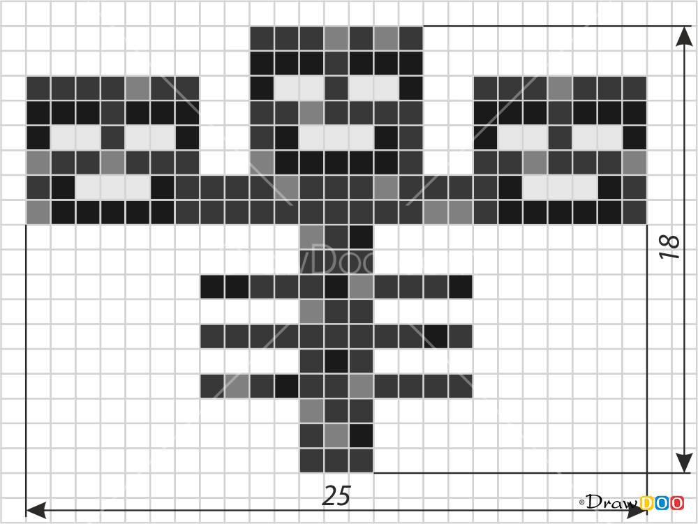 How to Draw Wither, Pixel Minecraft